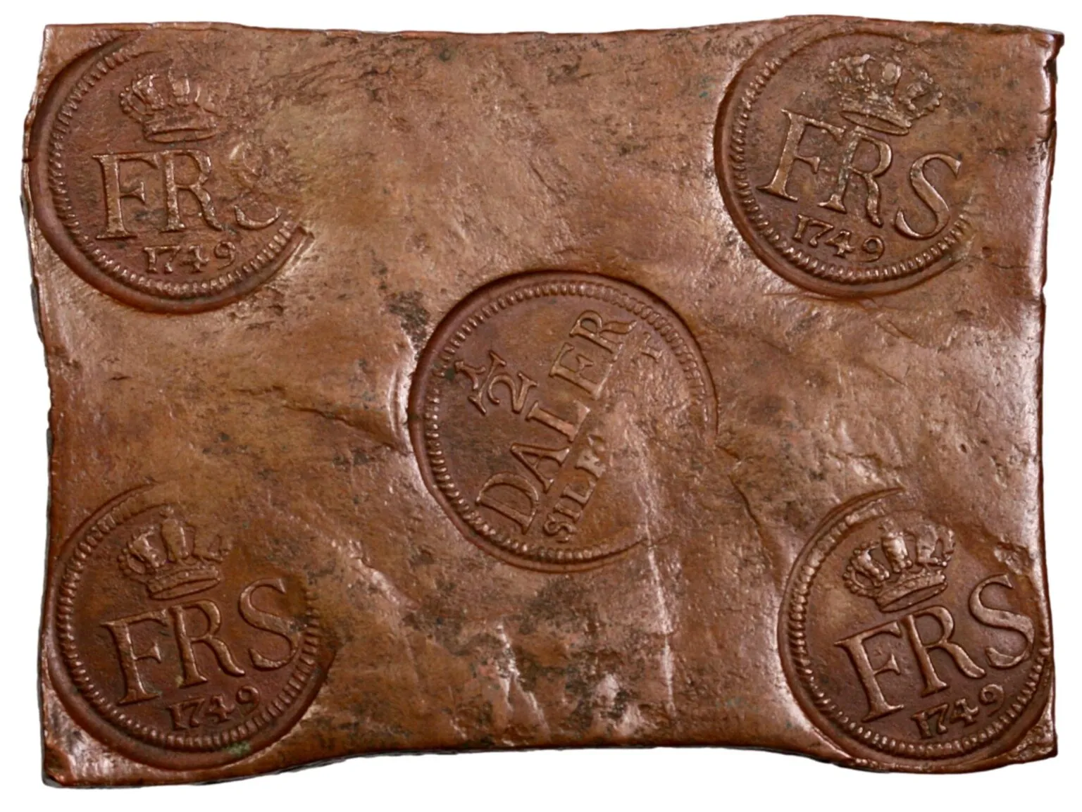 Sverige, 1/2 daler 1749