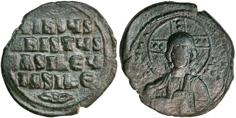 Anonymous follis from Emperor Constantine VIII or Basil II (976-1028 AD)