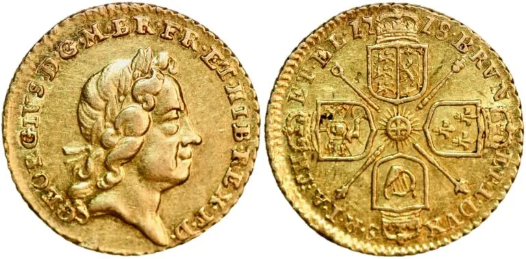 Great Britain, 1/4 guinea (gold!) 1718