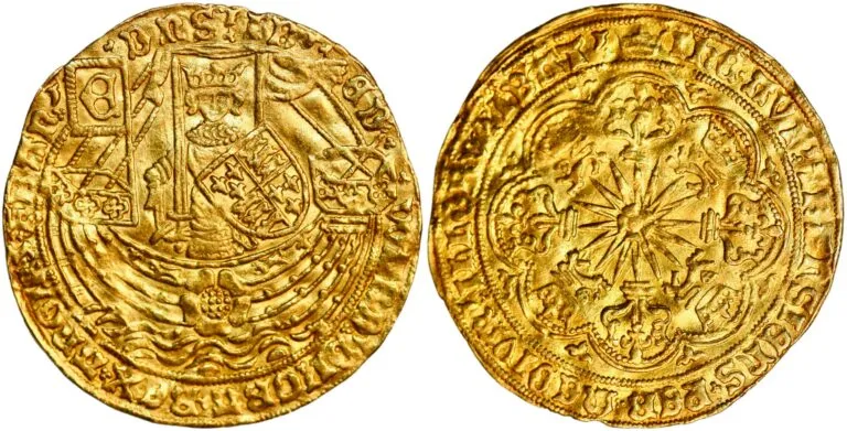 Netherlands, rose noble (gold!) 1583-1591