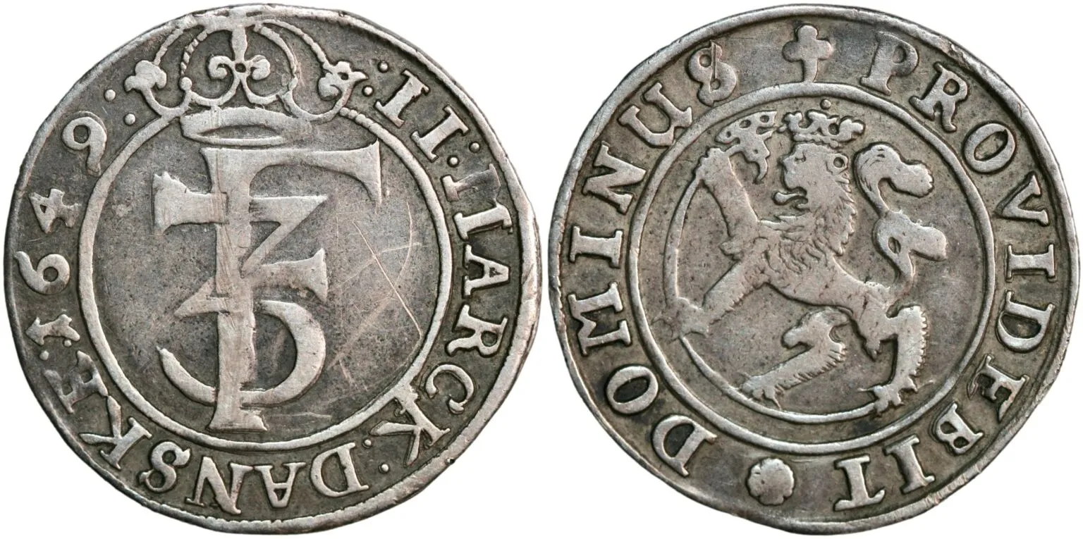 Norway, 2 mark 1649