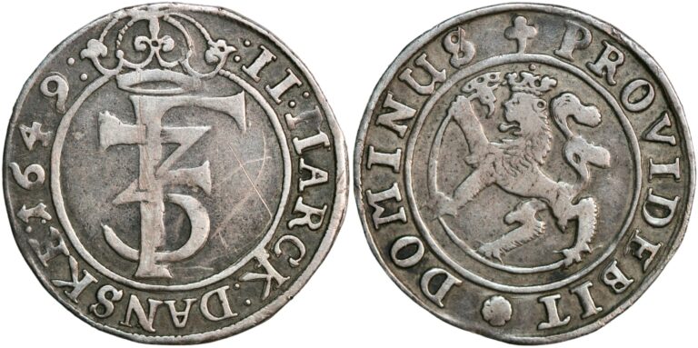 Norway, 2 mark 1649
