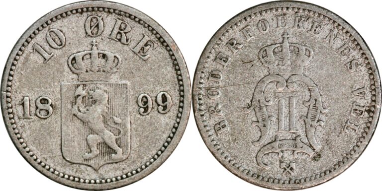 Norway, 10 øre 1899