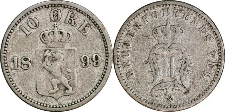Norway, 10 øre 1899