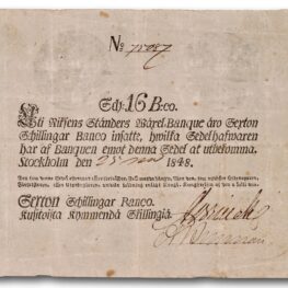 Sweden, 16 skilling 1848