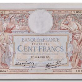 France, 100 francs 1939