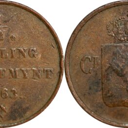 Norway, 1/2 skilling 1863