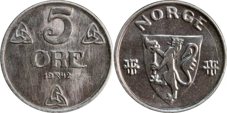 Norway, 5 øre 1942