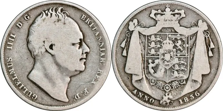 Storbritannia, 1/2 crown 1836