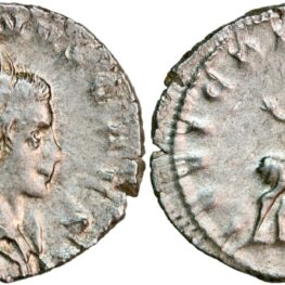 Antoninianus from Emperor Valerian Jr. (257-258 AD)