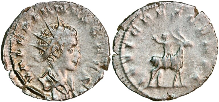 Antoninianus from Emperor Valerian Jr. (257-258 AD)