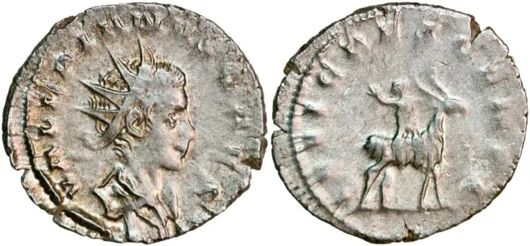 Antoninianus from Emperor Valerian Jr. (257-258 AD)