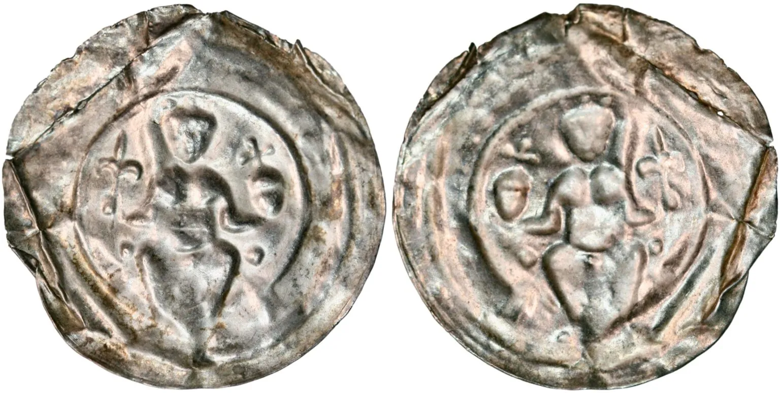 Tyskland, brakteat 1152-1190 e. Kr.
