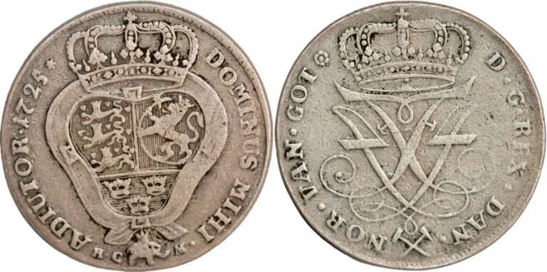 Norway, 4 mark 1725