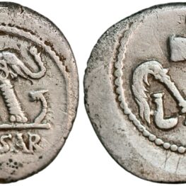 Denarius from Julius Cæsar (49-48 BC)