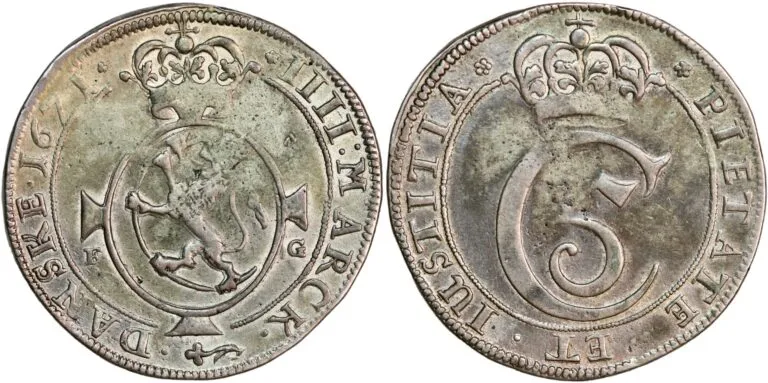 Norway, 4 mark 1671