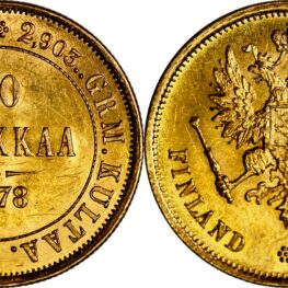 Finland, 10 markkaa (gold!) 1878