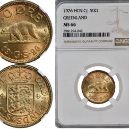 RESERVED - Greenland, 50 øre 1926 (MS 66)