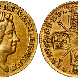 Great Britain, 1/4 guinea (gold!) 1718