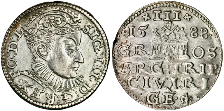 Poland, 3 groschen 1588
