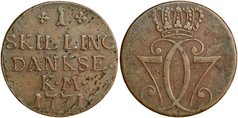 Denmark, 1 skilling DANKSE 1771