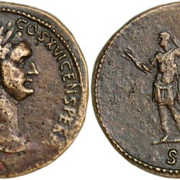 Sestertius from Emperor Domitian (92-94 AD)