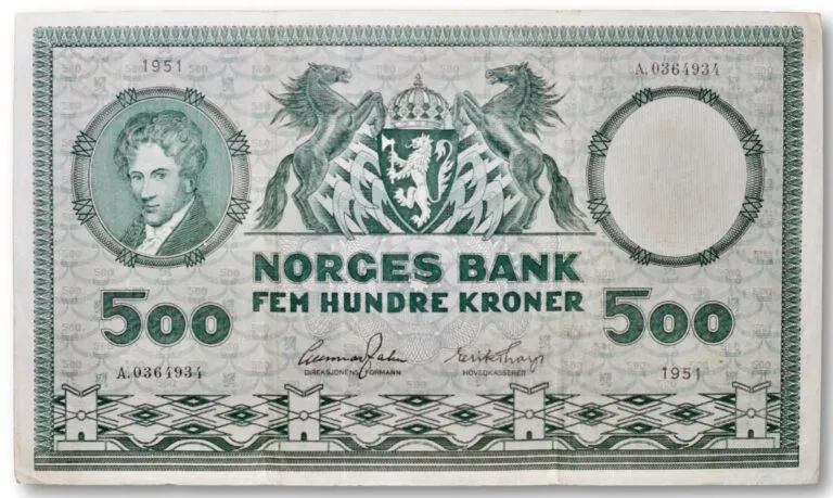 Norway, 500 kroner 1951