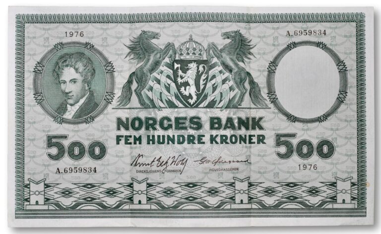 Norway, 500 kroner 1976