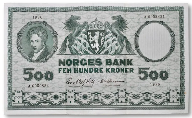Norway, 500 kroner 1976