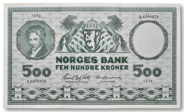 Norway, 500 kroner 1976
