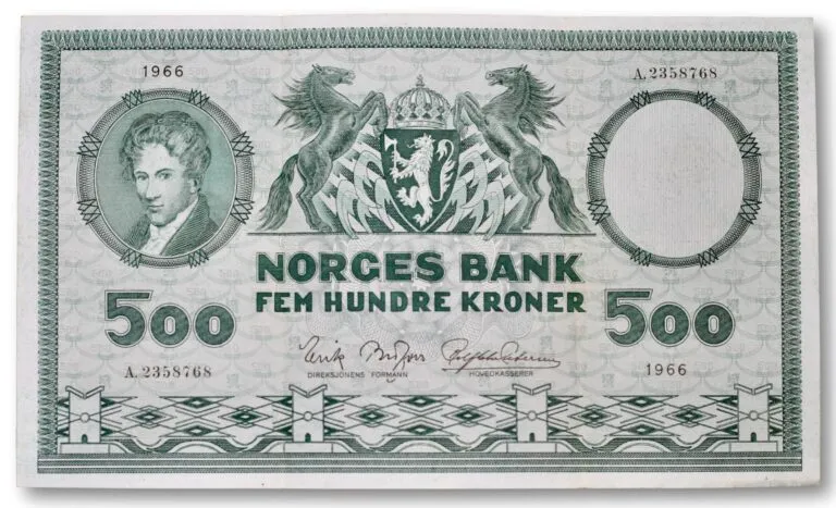 Norway, 500 kroner 1966