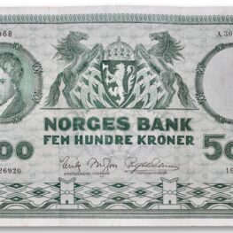 Norway, 500 kroner 1968