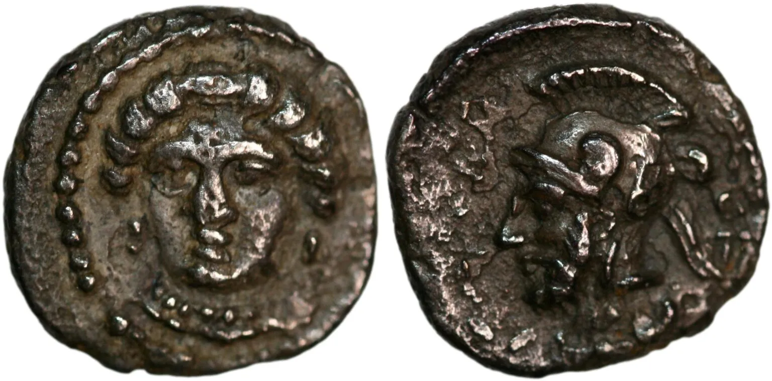 Obol fra Tarsos i Kilikia (ca. 380 f. Kr.)