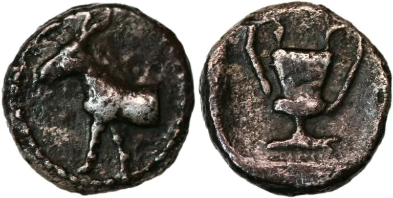 Trihemitartemorion from Mende in Macedonia (ca. 460-423 BC)