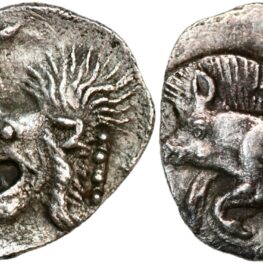 Hemiobol from Kyzikos i Mysia (ca. 450-400 BC)