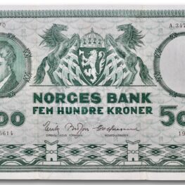 Norway, 500 kroner 1970