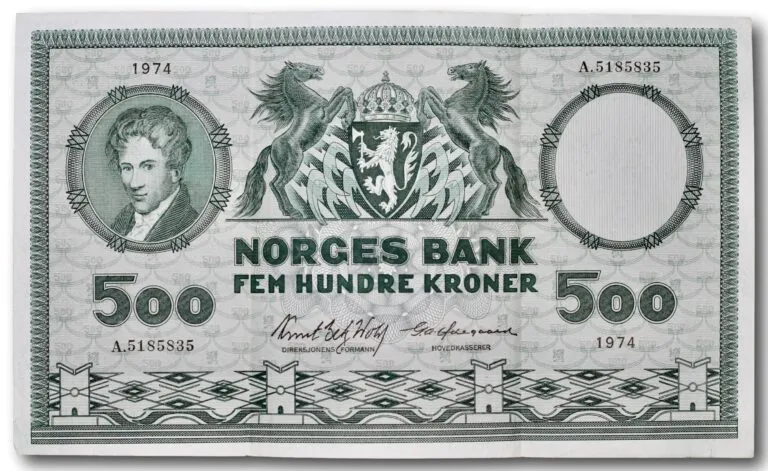 Norway, 500 kroner 1974