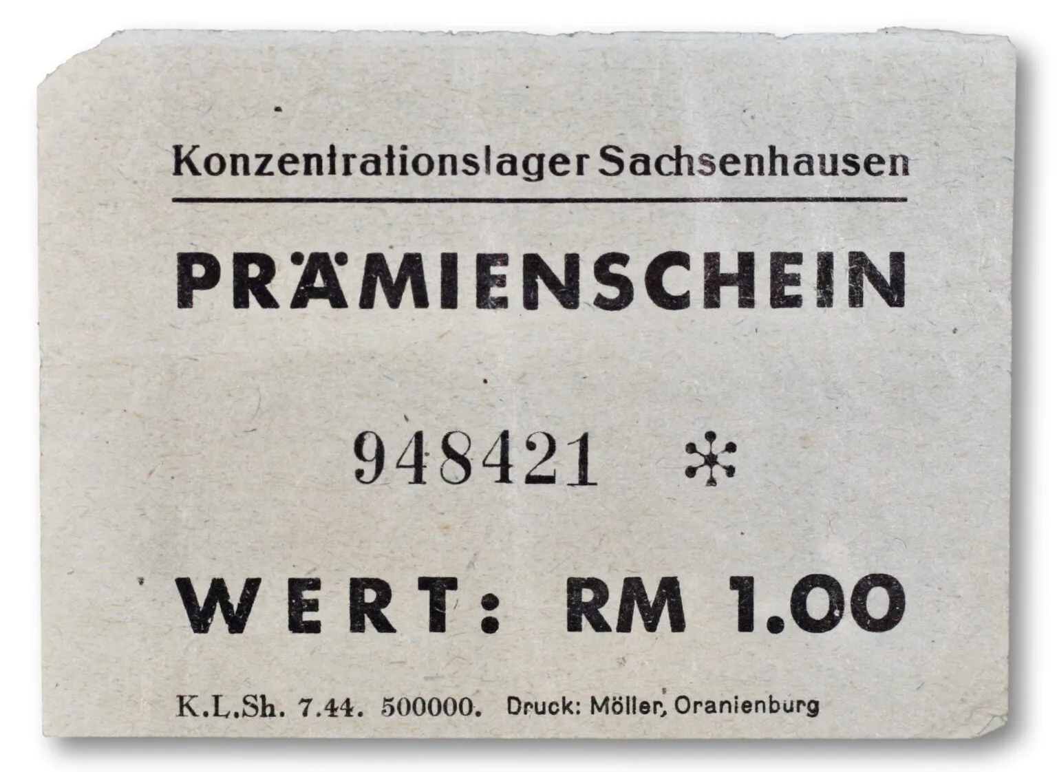 Germany, 1 Reichsmark Prämienschein 1938-1945