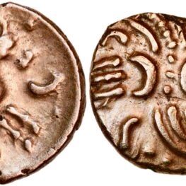 The Catuvellauni kingdom, quarter stater (gold!) ca. 25 BC - AD 10