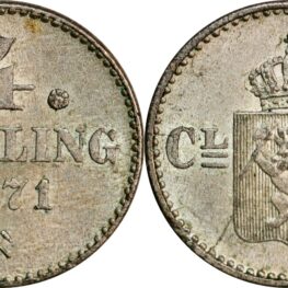 Norway, 4 skilling 1871