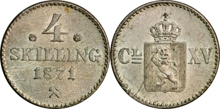 Norway, 4 skilling 1871