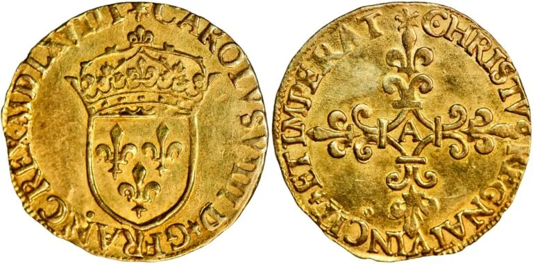 France, ecu d’or (gold!) 1568