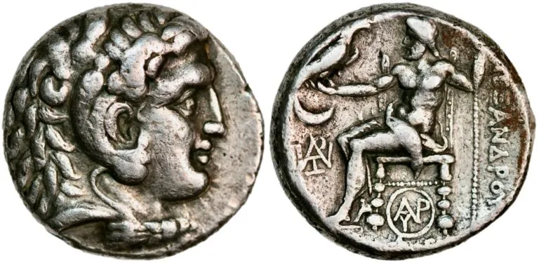 Tetradrachm from King Alexander the Great (336-323 BC)