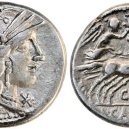 Denarius from Caldius, Metellus & Fulvius (117/116 BC)
