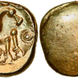 Stater (gull!) fra Ambiani i Gallia Belgica (ca. 100-50 f. Kr.)