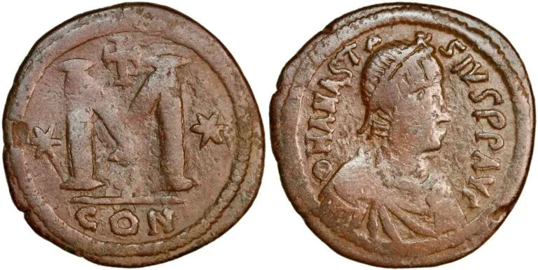 Follis from Emperor Anastasius I (512-517 AD)