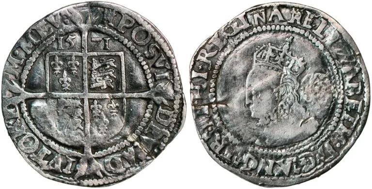 England, sixpence 1571