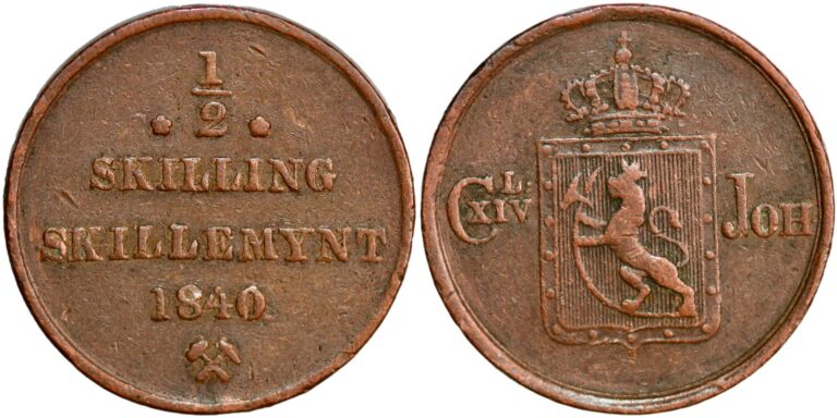 1/2 skilling 1840