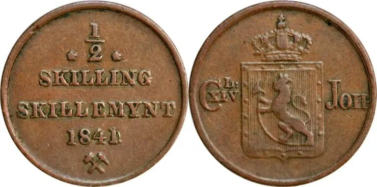 Norway, 1/2 skilling 1841/0