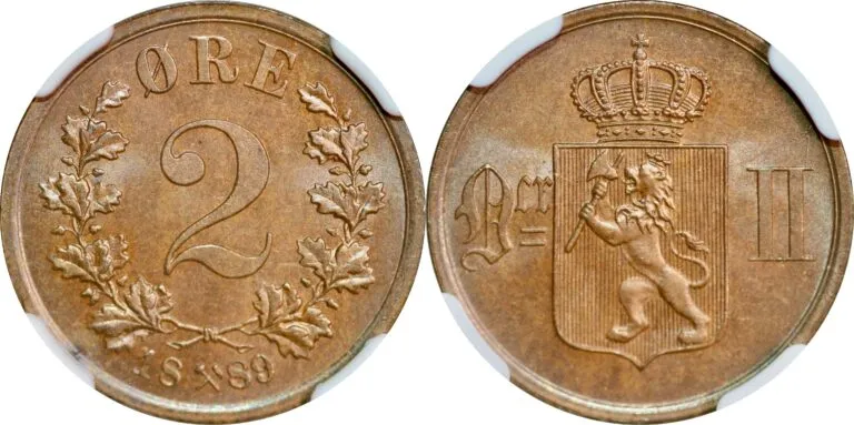 Norway, 2 øre 1889 (MS 65)